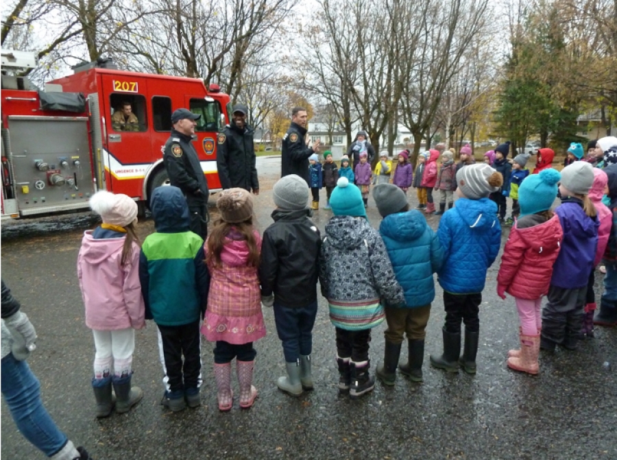 Visite des pompiers